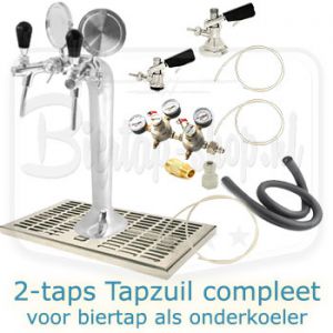 Tapset dubbel compleet voor biertap als onderkoeler