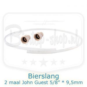 Bierslang 9,5 mm buitendiameter en 2 John Guest koppelingen