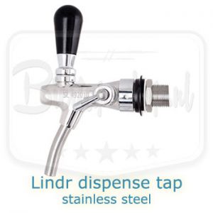 Lindr stainless steel dispense tap
