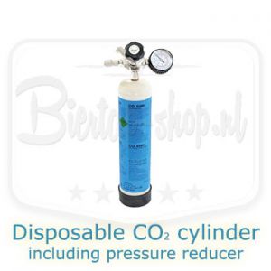 disposable co2 cylinder including pressure reducer