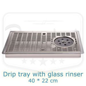 Drip tray with glass rinser 40 * 22 cm