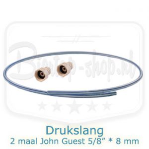 1,5 meter drukslang 8 mm buitendiameter met 2 John Guest koppelingen