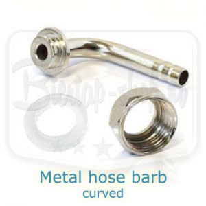 metal hose barb curved