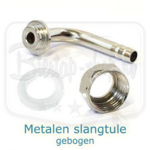 Metalen slangtule gebogen