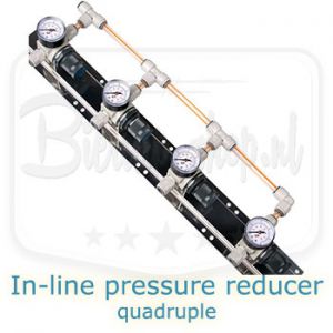 4 secondary CO2 pressure reducers on 1 panel