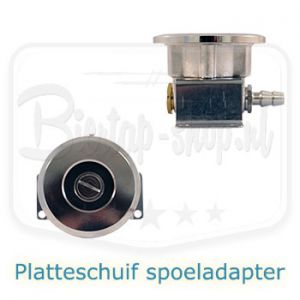 Platteschuif spoeladapter voor reinigen biertap