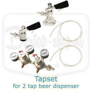 tapset for beer dispenser with 2 taps