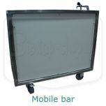 Mobile bar stainless steel frame