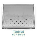 Tapblad RVS 60x50cm