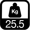 25.5 kg