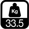 33.5 kg