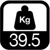 39.5 kg