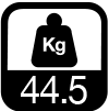 44.5 kg
