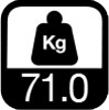 71.0 kg